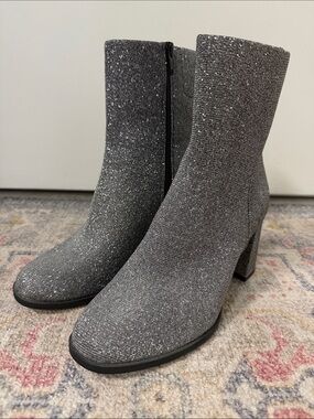 A New Day Women's Silver Ankle Boots